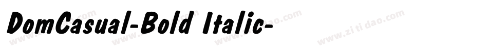 DomCasual-Bold Italic字体转换